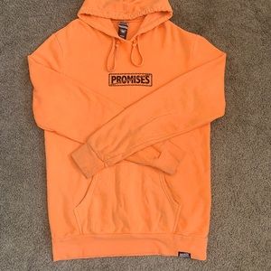 Neon Orange Broken Promises hoodie